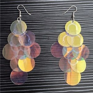 Iridescent sequin earrings